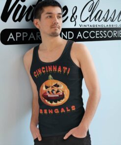 Cincinnati Bengals Halloween Pumpkin Shirt 4 Cincinnati Bengals Halloween Pumpkin Tank Top Racerback