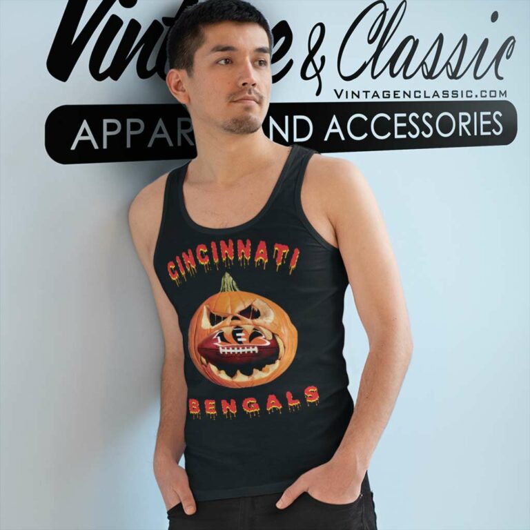 Cincinnati Bengals Halloween Pumpkin Tank Top Racerback Cincinnati Bengals Halloween Pumpkin Tank Top Racerback