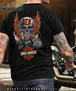 Cincinnati Bengals Harley Davidson Rider Shirt 1 Cincinnati Bengals Harley Davidson Shirt T shirt Backside