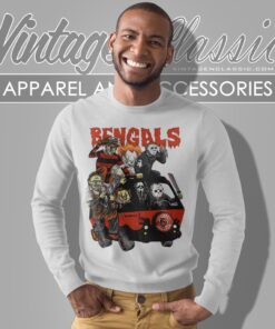 Cincinnati Bengals Horror Movies Characters Halloween Shirt Sweatshirt