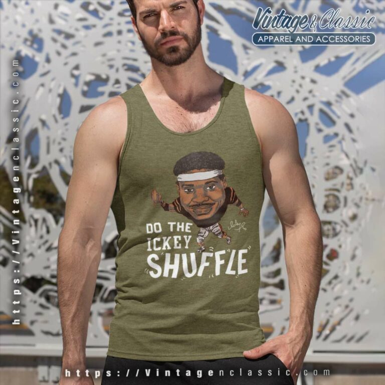 Cincinnati Bengals Ickey Woods Shuffle Homage Tank Top Racerback Cincinnati Bengals Ickey Woods Shuffle Homage Tank Top Racerback