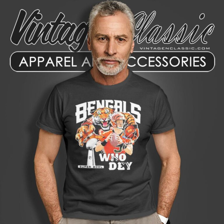 Cincinnati Bengals Joe Burrow Who Dey Champion Super Bowl T Shirt Cincinnati Bengals Joe Burrow Who Dey Champion Super Bowl T Shirt