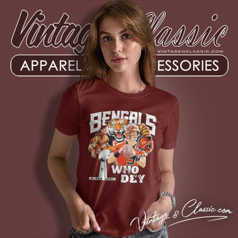 Cincinnati Bengals Joe Burrow Who Dey Champion Super Bowl Women T Shirt Cincinnati Bengals Joe Burrow Who Dey Champion Super Bowl Women T Shirt