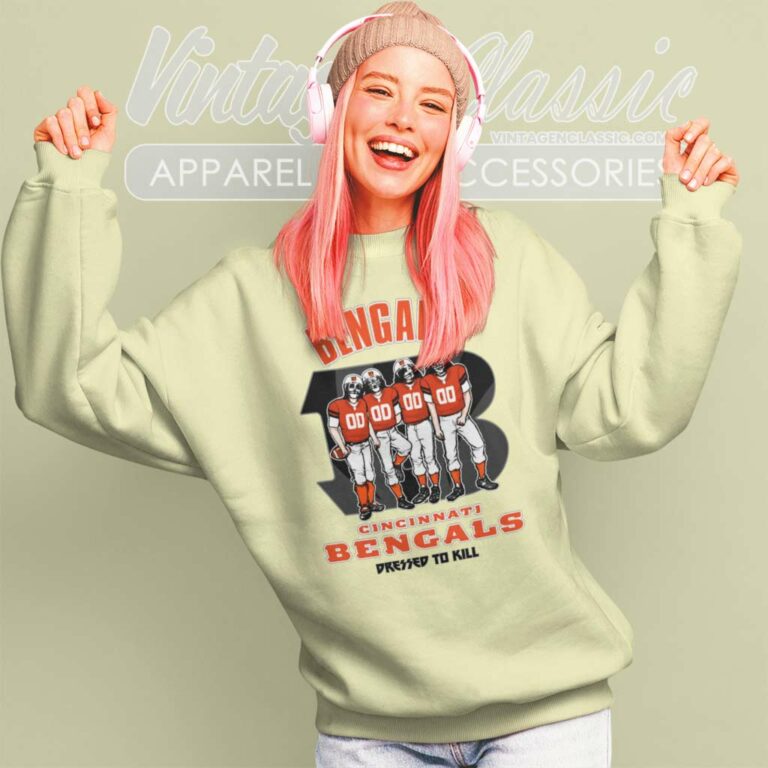 Cincinnati Bengals Kiss Dressed To Kill Sweatshirt Cincinnati Bengals Kiss Dressed To Kill Sweatshirt