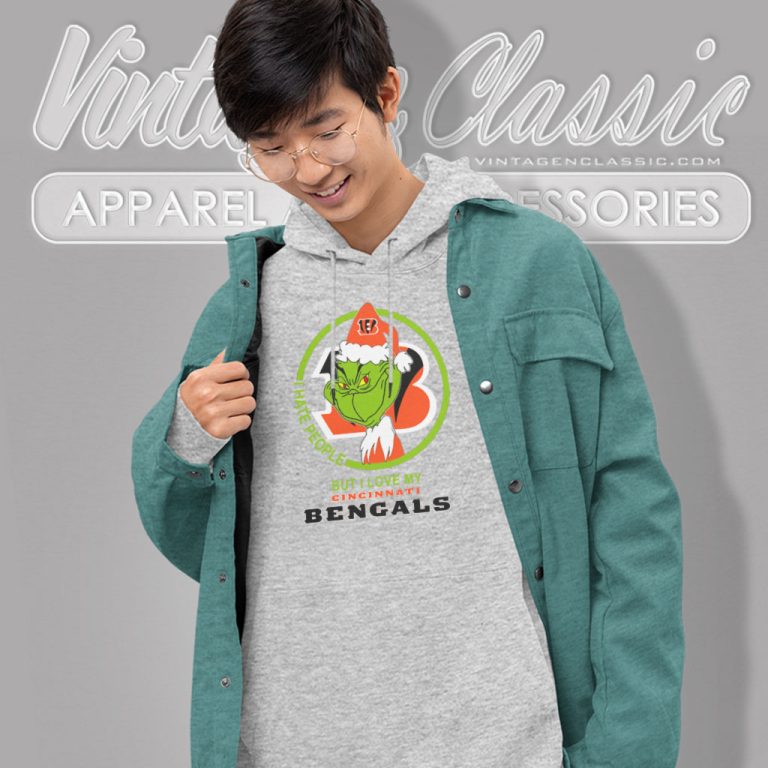 Cincinnati Bengals Nfl Christmas Grinch Shirt I Hate People But I Love My Cincinnati Bengals Hoodie Cincinnati Bengals Nfl Christmas Grinch Shirt I Hate People But I Love My Cincinnati Bengals Hoodie