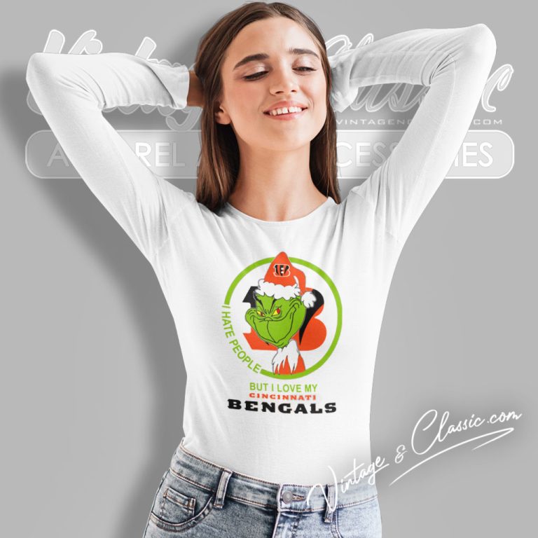 Cincinnati Bengals Nfl Christmas Grinch Shirt I Hate People But I Love My Cincinnati Bengals Long Sleeve Tee Cincinnati Bengals Nfl Christmas Grinch Shirt I Hate People But I Love My Cincinnati Bengals Long Sleeve Tee