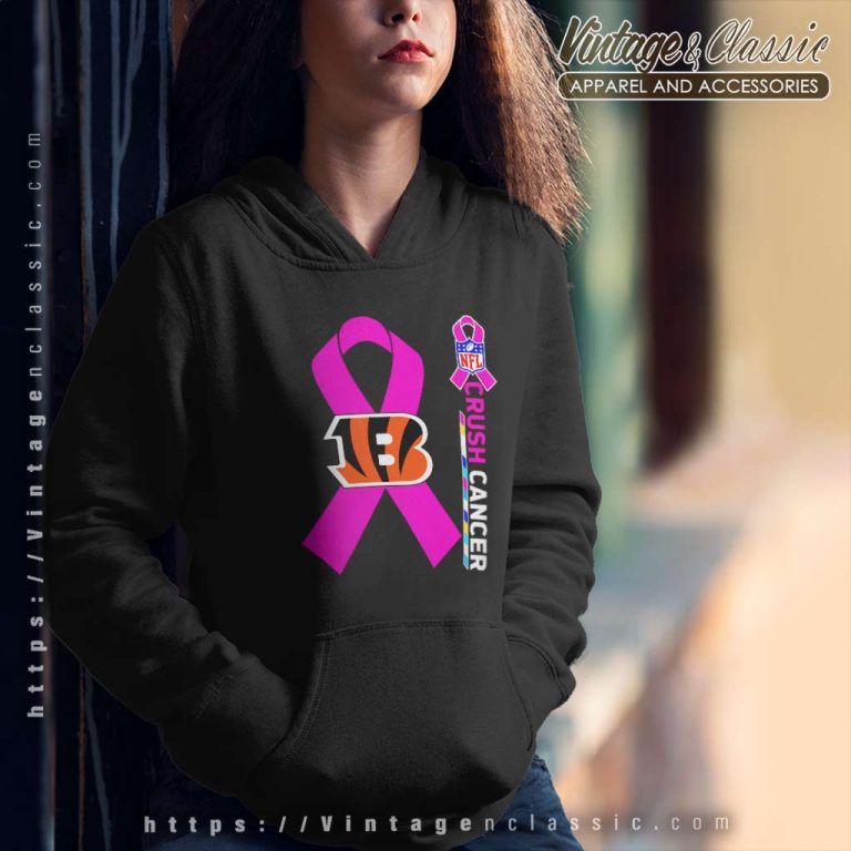 Cincinnati Bengals Nfl Crush Cancer 2023 Hoodie Cincinnati Bengals Nfl Crush Cancer 2023 Hoodie