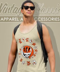 Cincinnati Bengals Nfl Grateful Dancing Bears Tank Top Racerback