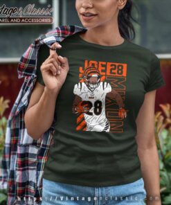 Cincinnati Bengals No 28 Joe Mixon Women TShirt