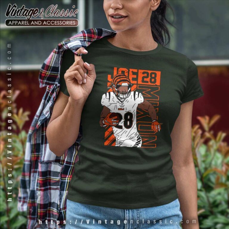 Cincinnati Bengals No 28 Joe Mixon Women TShirt Cincinnati Bengals No 28 Joe Mixon Women TShirt