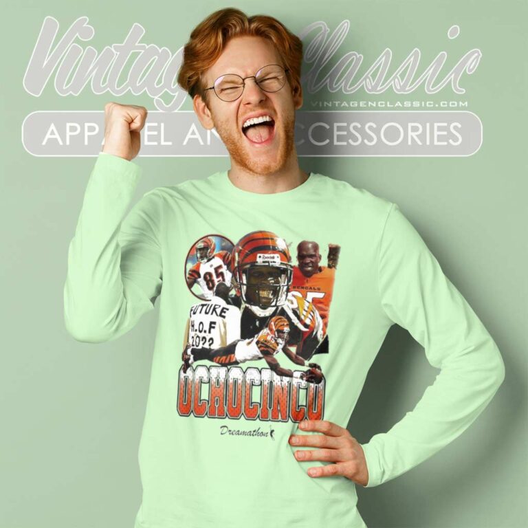 Cincinnati Bengals Ochocinco 85 Dreams Dreamathon Long Sleeve Tee Cincinnati Bengals Ochocinco 85 Dreams Dreamathon Long Sleeve Tee