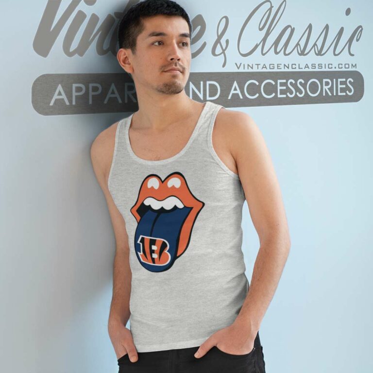 Cincinnati Bengals Rolling Stones Tank Top Racerback Cincinnati Bengals Rolling Stones Tank Top Racerback