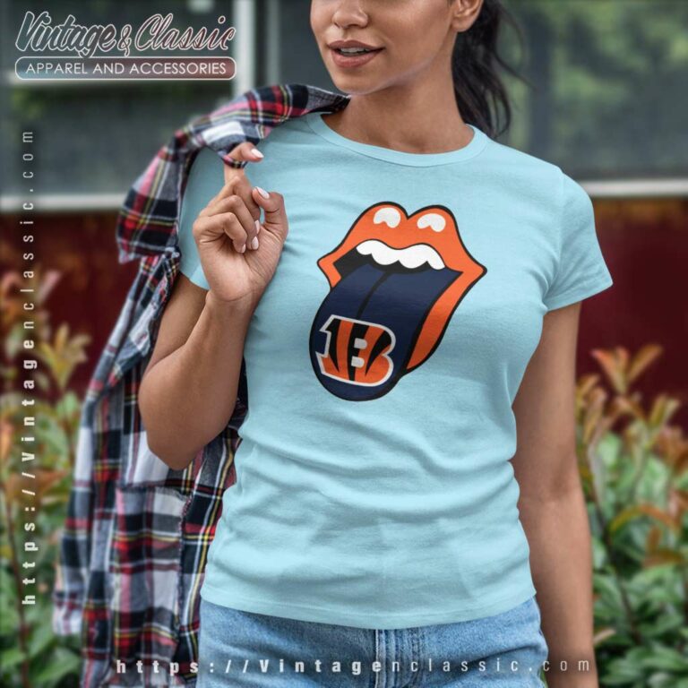Cincinnati Bengals Rolling Stones Women TShirt Cincinnati Bengals Rolling Stones Women TShirt