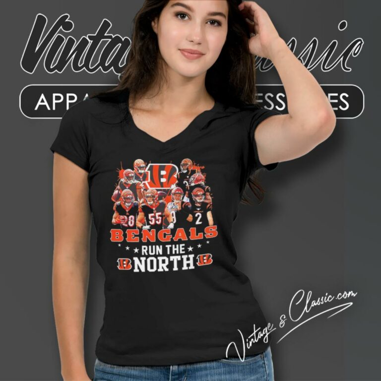 Cincinnati Bengals Run The North 2022 V Neck TShirt Cincinnati Bengals Run The North 2022 V Neck TShirt