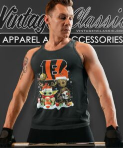 Cincinnati Bengals Shirt Baby Yoda And Groot Santa Christmas Tank Top Racerback