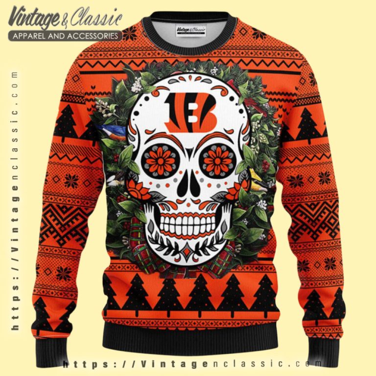 Cincinnati Bengals Skull Ugly Christmas Sweater Ugly Christmas Sweater Cincinnati Bengals Skull Ugly Christmas Sweater Ugly Christmas Sweater