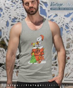Cincinnati Bengals Snoopy Christmas Tank Top Racerback