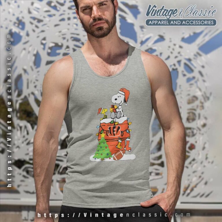 Cincinnati Bengals Snoopy Christmas Tank Top Racerback Cincinnati Bengals Snoopy Christmas Tank Top Racerback