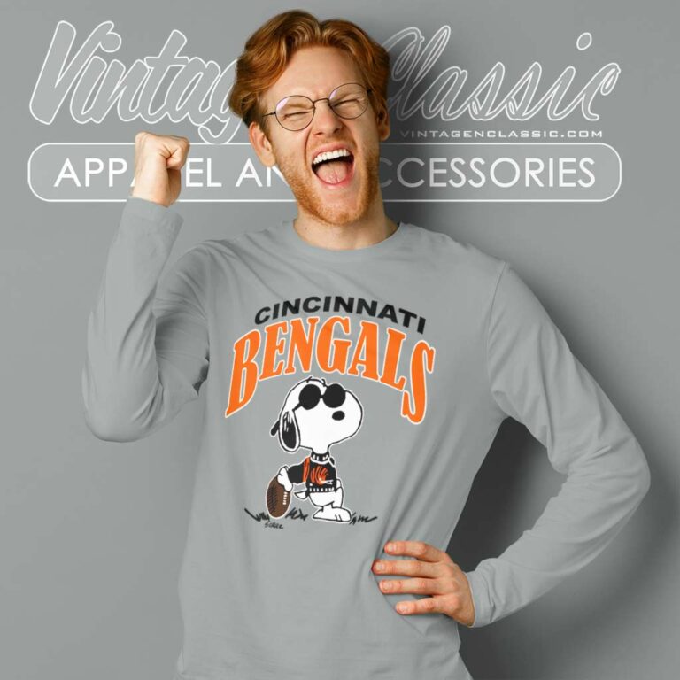 Cincinnati Bengals Snoopy Long Sleeve Tee Cincinnati Bengals Snoopy Long Sleeve Tee
