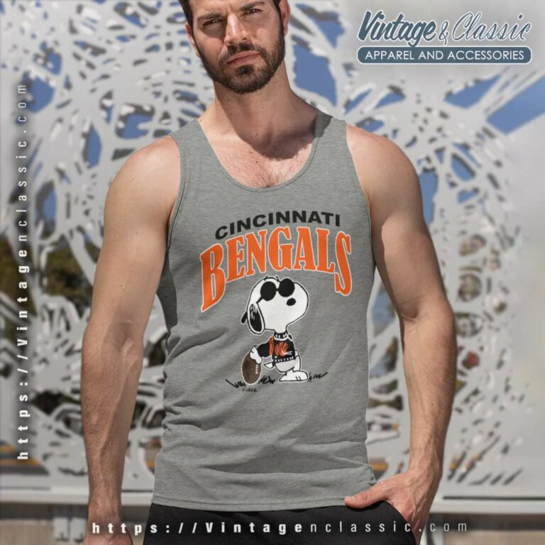 Cincinnati Bengals Snoopy Tank Top Racerback Cincinnati Bengals Snoopy Tank Top Racerback