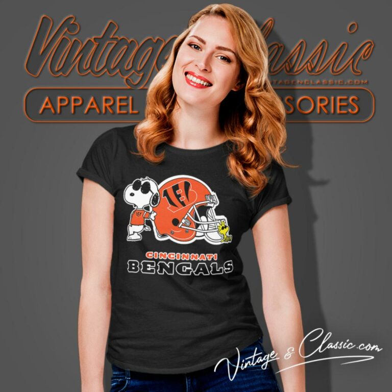 Cincinnati Bengals Snoopy Woodstock Women T Shirt Cincinnati Bengals Snoopy Woodstock Women T Shirt