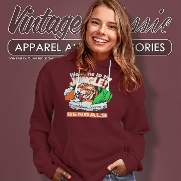 Cincinnati Bengals Welcome To The Jungle Tiger Hoodie Cincinnati Bengals Welcome To The Jungle Tiger Hoodie