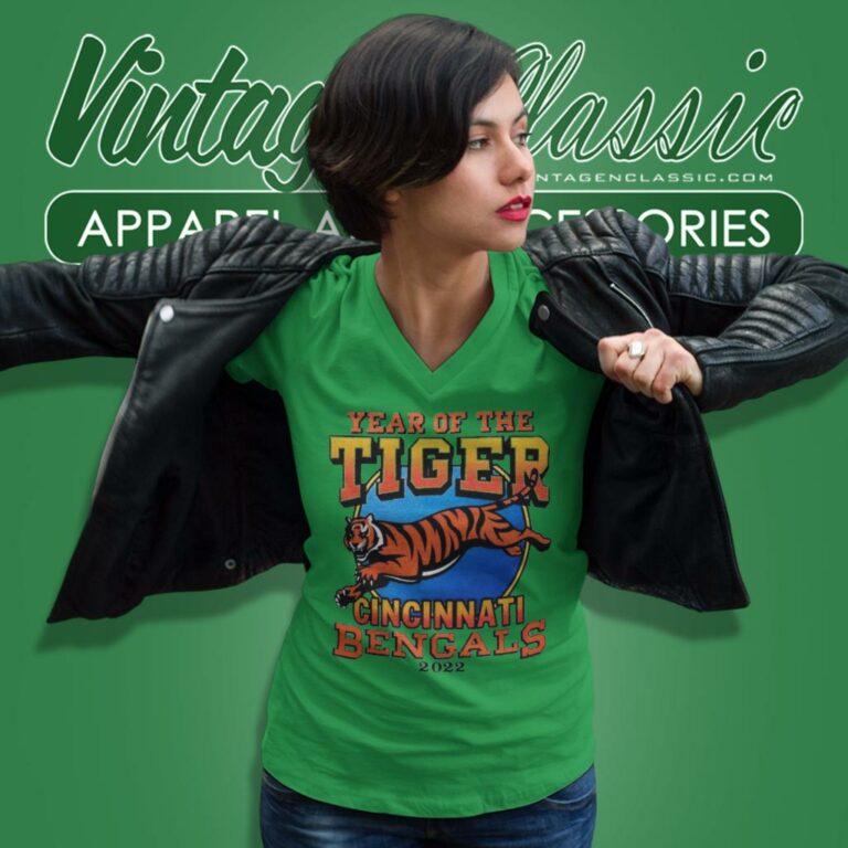 Cincinnati Bengals Year Of The Tiger 2022 V Neck TShirt Cincinnati Bengals Year Of The Tiger 2022 V Neck TShirt