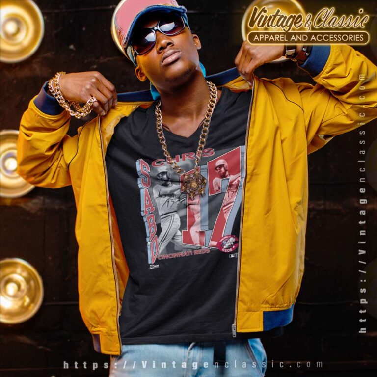 Cincinnati Reds Chris Sabo V Neck TShirt Cincinnati Reds Chris Sabo V Neck TShirt