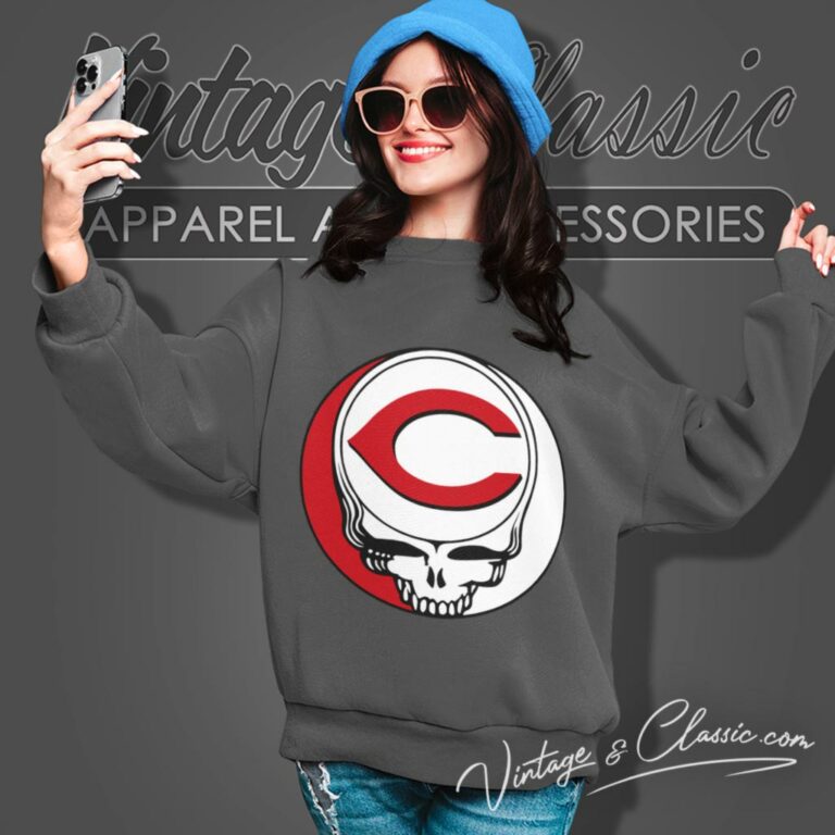 Cincinnati Reds Grateful Dead Steal Your Face Sweatshirt Cincinnati Reds Grateful Dead Steal Your Face Sweatshirt