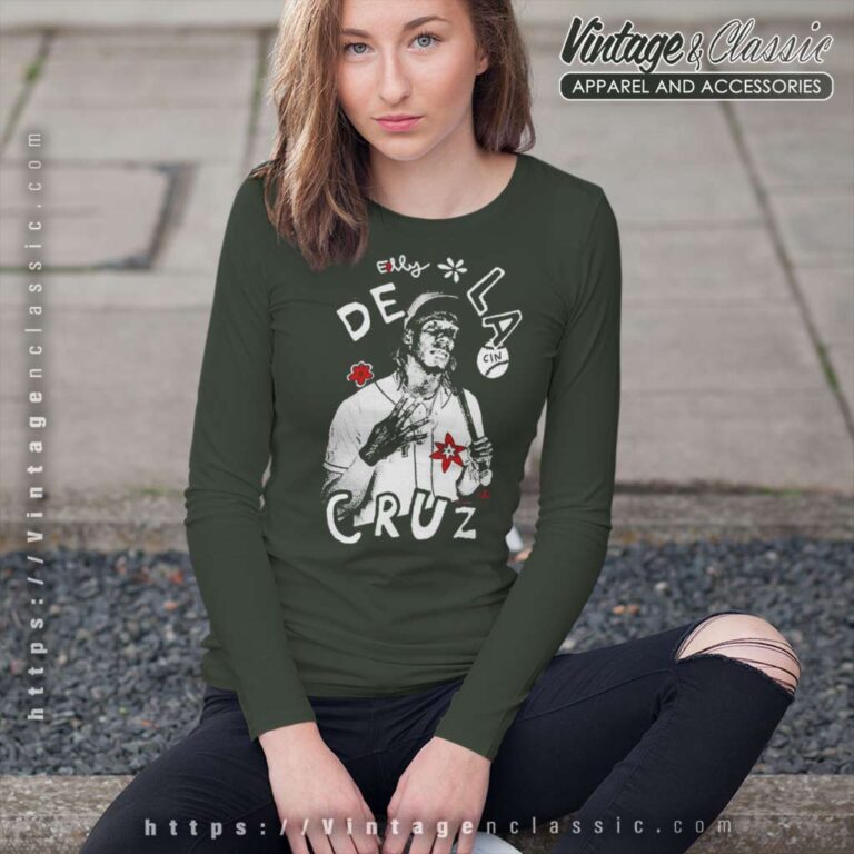 Cincy Elly De La Cruz Hand Sign Long Sleeve Tee Cincy Elly De La Cruz Hand Sign Long Sleeve Tee
