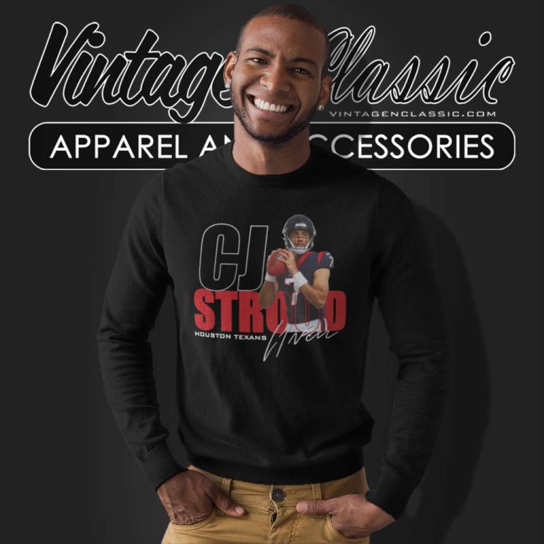 Cj Stroud Houston Texans Signature Sweatshirt Cj Stroud Houston Texans Signature Sweatshirt