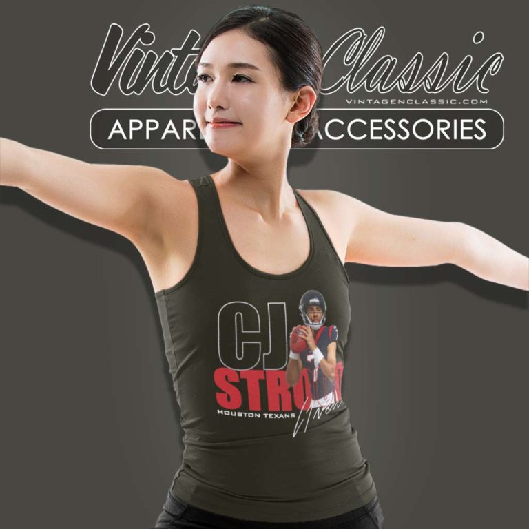 Cj Stroud Houston Texans Signature Tank Top Racerback Cj Stroud Houston Texans Signature Tank Top Racerback