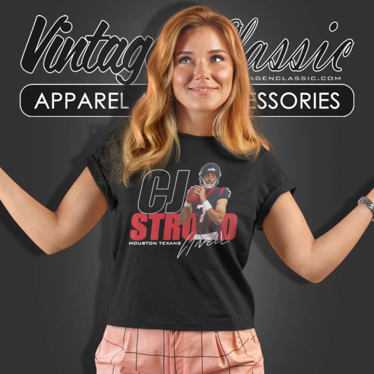 Cj Stroud Houston Texans Signature Women TShirt Cj Stroud Houston Texans Signature Women TShirt