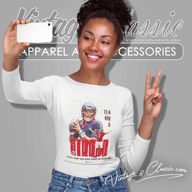 Cj Stroud Rookie Record For Nfl Long Sleeve Tee Cj Stroud Rookie Record For Nfl Long Sleeve Tee