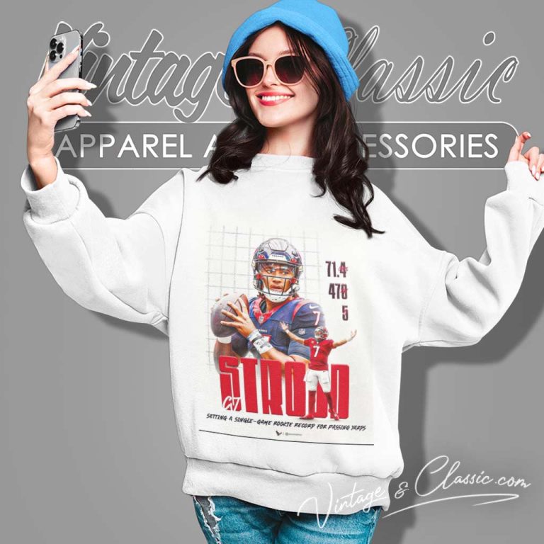 Cj Stroud Rookie Record For Nfl Sweatshirt Cj Stroud Rookie Record For Nfl Sweatshirt