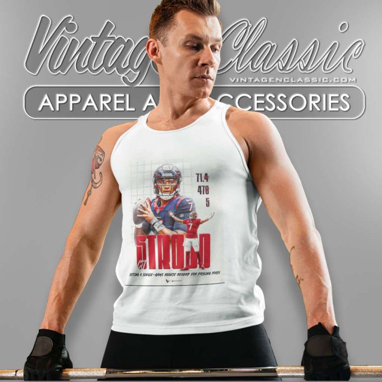 Cj Stroud Rookie Record For Nfl Tank Top Racerback Cj Stroud Rookie Record For Nfl Tank Top Racerback