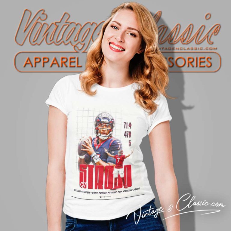 Cj Stroud Rookie Record For Nfl Women TShirt Cj Stroud Rookie Record For Nfl Women TShirt