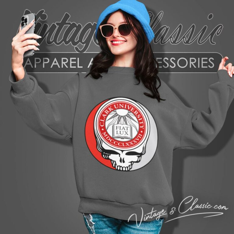 Clark University Grateful Dead Steal Your Face Sweatshirt Clark University Grateful Dead Steal Your Face Sweatshirt