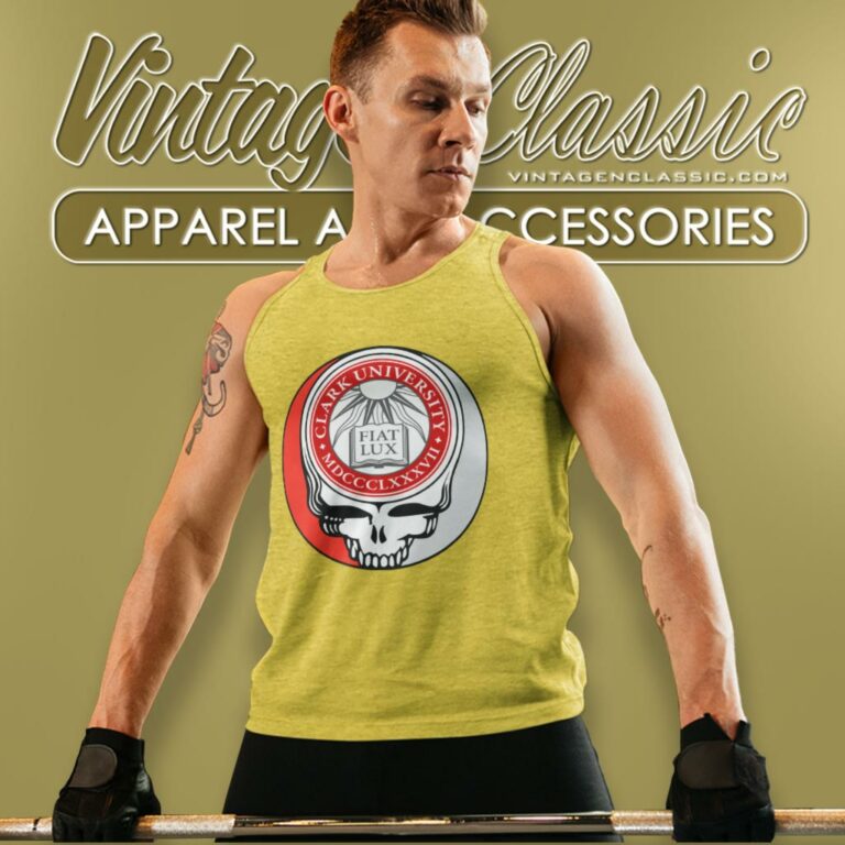 Clark University Grateful Dead Steal Your Face Tank Top Racerback Clark University Grateful Dead Steal Your Face Tank Top Racerback