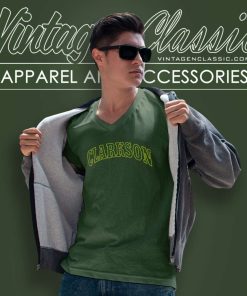 Clarkson University Logo V Neck TShirt