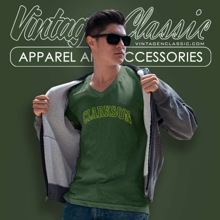 Clarkson University Logo V Neck TShirt Clarkson University Logo V Neck TShirt