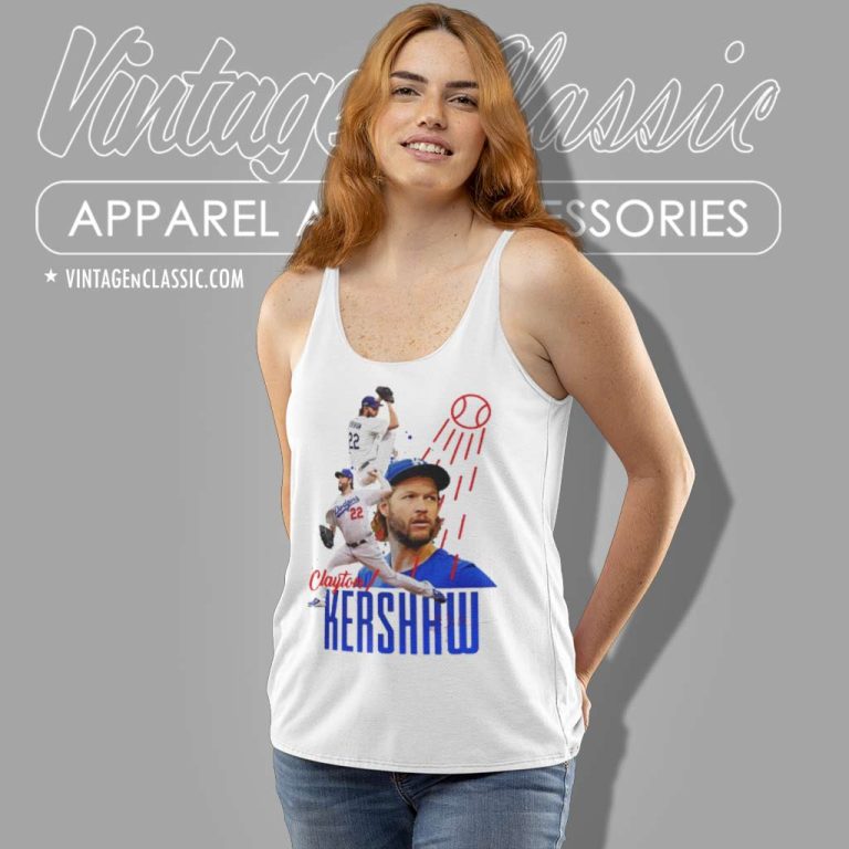 Clayton Kershaw Los Angeles Dodgers Tank Top Racerback Clayton Kershaw Los Angeles Dodgers Tank Top Racerback