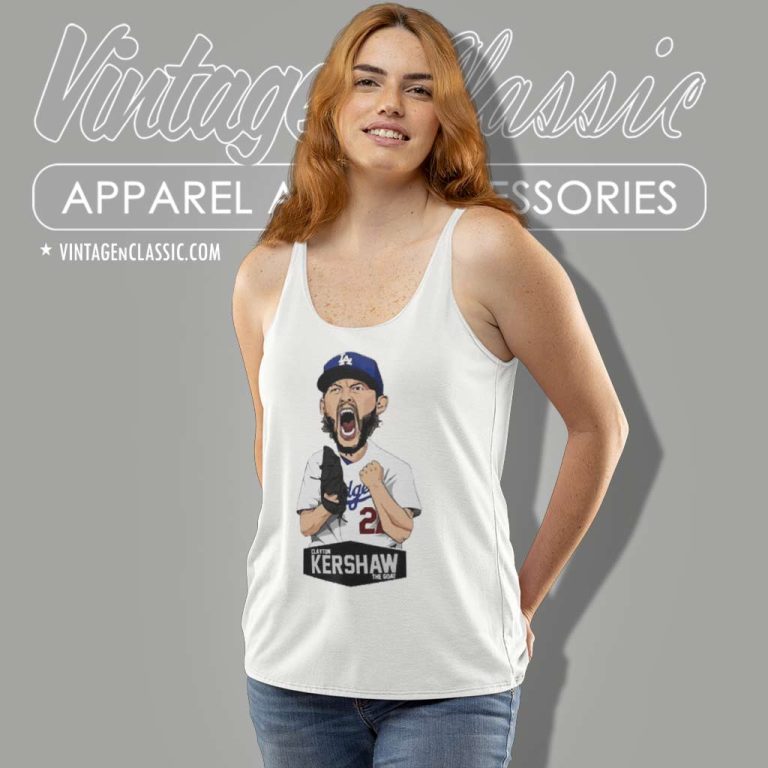 Clayton Kershaw The Goat Baseball Tank Top Racerback Clayton Kershaw The Goat Baseball Tank Top Racerback