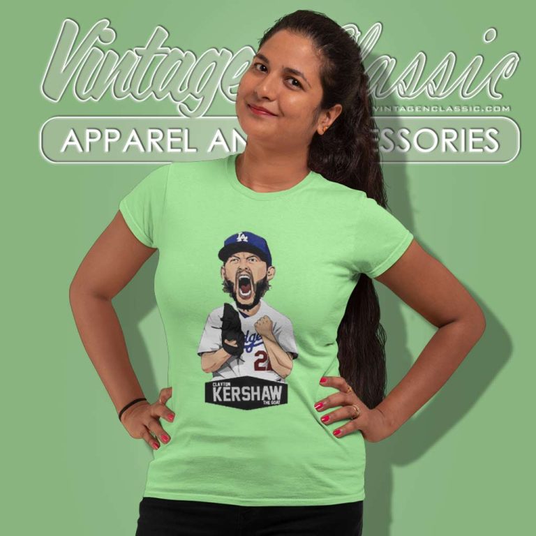 Clayton Kershaw The Goat Baseball Women TShirt Clayton Kershaw The Goat Baseball Women TShirt