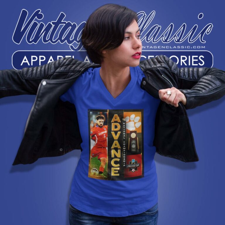 Clemson Mens Soccer Ncaa 2023 Division I Mens College Cup Championship Advance V Neck TShirt Clemson Mens Soccer Ncaa 2023 Division I Mens College Cup Championship Advance V Neck TShirt