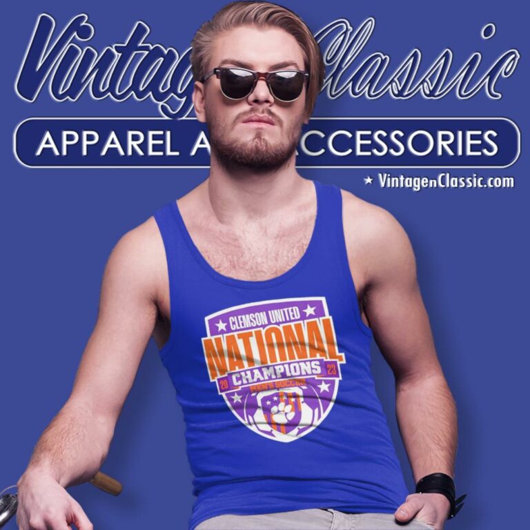 Clemson Tigers 2023 Ncaa Mens Soccer National Champions Logo Tank Top Racerback Clemson Tigers 2023 Ncaa Mens Soccer National Champions Logo Tank Top Racerback