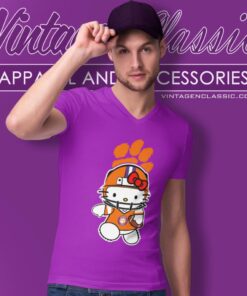 Clemson Tigers Hello Kitty V Neck TShirt