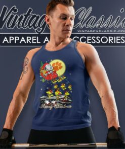 Clemson Tigers Santa Snoopy Merry Christmas Tank Top Racerback