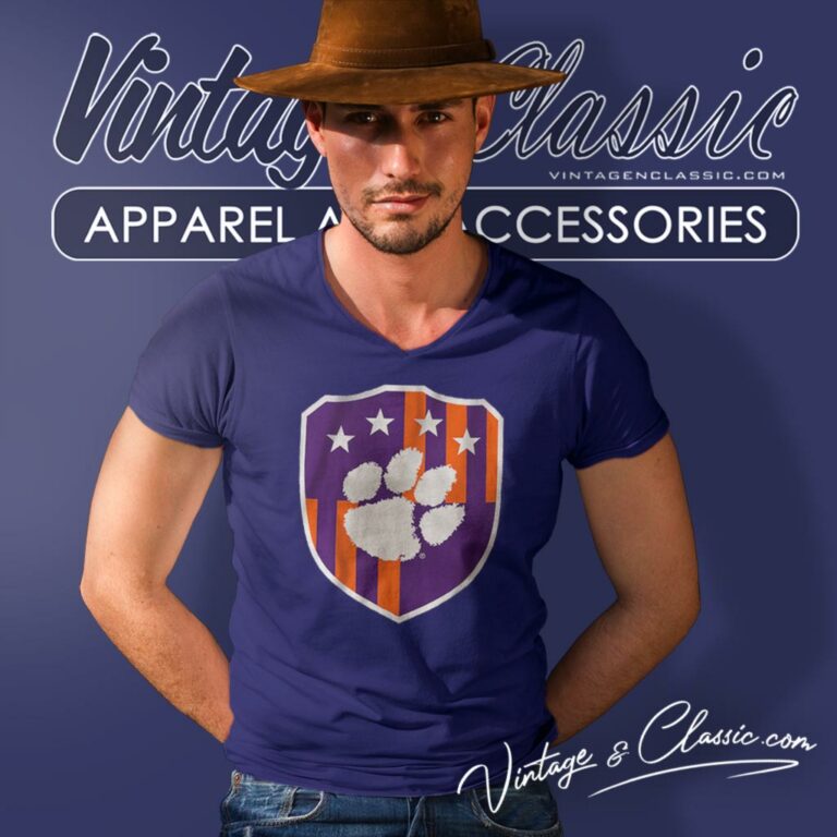 Clemson United Four Stars V Neck TShirt Clemson United Four Stars V Neck TShirt