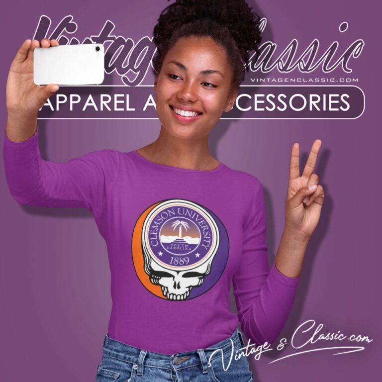 Clemson University Grateful Dead Steal Your Face Long Sleeve Tee Clemson University Grateful Dead Steal Your Face Long Sleeve Tee